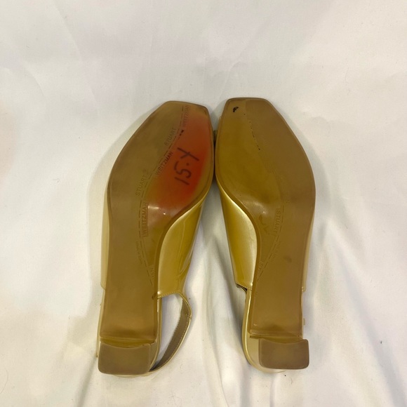 Vintage Stuart Weitzman kitten opened toe heels - Picture 2 of 4
